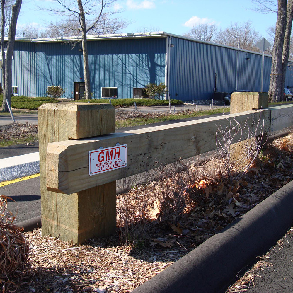 GMH Fence Co Commercial Wooden Driveway fencing Installation Services Western MA Area East Longmeadow