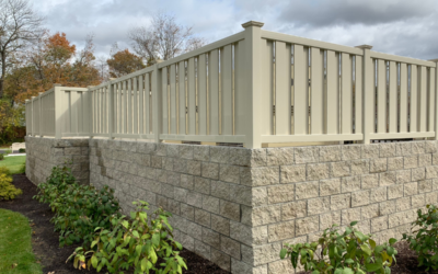 Beige Vinyl Utility Fence – Waterbury, CT